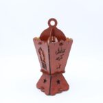 ⁦فانوس خشبي كبير لون كرميدي طول 25 سم⁩ - الصورة ⁦2⁩