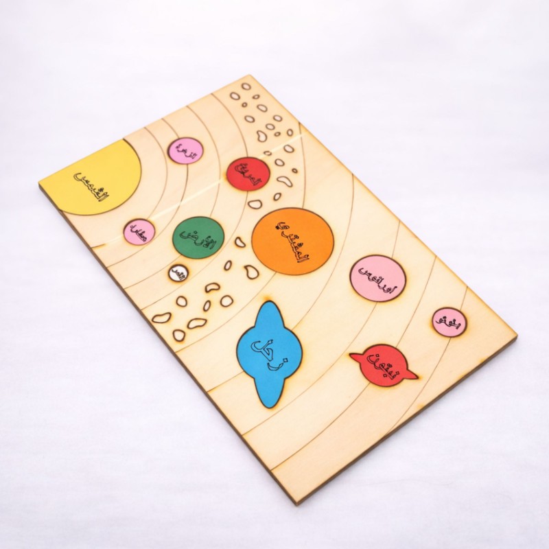 ⁦العاب تعليميه بزل خشب المجموعه الشمسيه عربي حجم 20*30 سم⁩ - الصورة ⁦1⁩