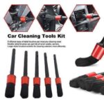 ⁦طقم فراشي تنظيف السيارة 5 قطع مختلفة الاحجام للوصل الى كافة اجزاء السيارة⁩ - الصورة ⁦8⁩