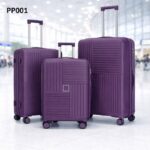 طقم شنط سفر 3 قطع بأحجام مختلفة لون بنفسجي غامق