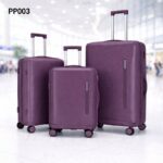 طقم شنط سفر 3 قطع بأحجام مختلفة لون بنفسجي غامق