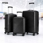 طقم شنط سفر 3 قطع بأحجام مختلفة لون اسود