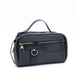 ⁦شنتة حقيبة شخصية جلد لون اسود⁩ - الصورة ⁦2⁩