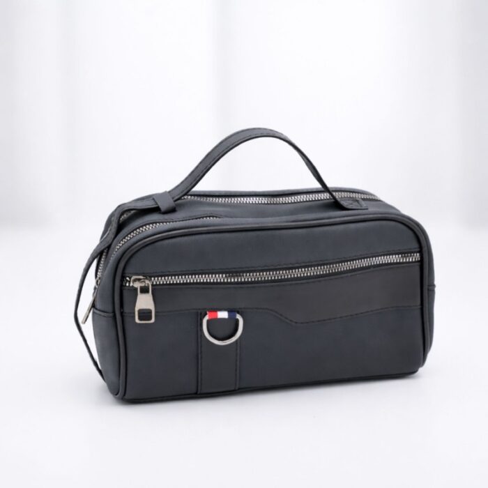 ⁦شنتة حقيبة شخصية جلد لون اسود⁩ - الصورة ⁦4⁩