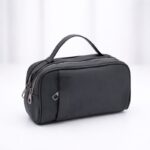 ⁦شنتة حقيبة شخصية جلد لون اسود⁩ - الصورة ⁦3⁩