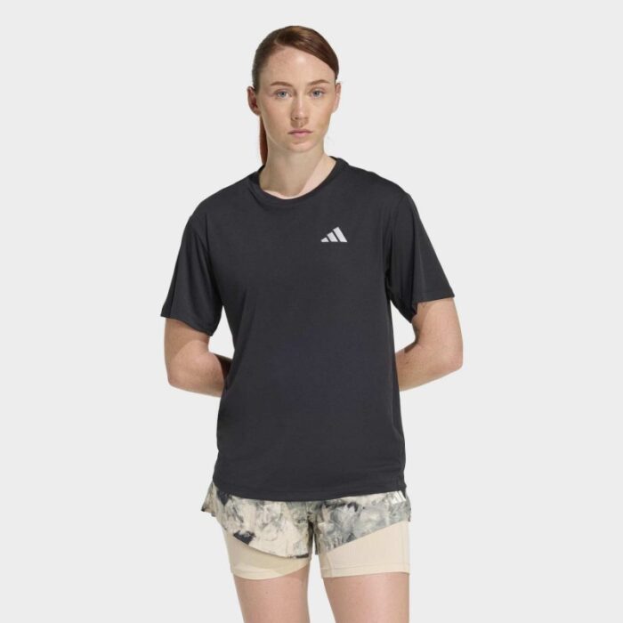 ⁦adidas Womens' adi365 Running Essentials T-shirt - Black⁩ - الصورة ⁦2⁩