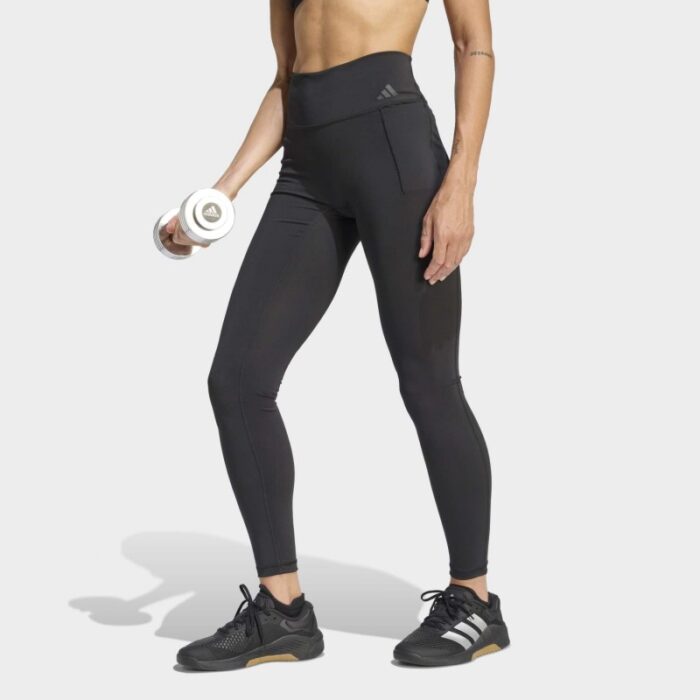 ⁦adidas Womens' Optime Workout Full Length Leggings-Black⁩ - الصورة ⁦2⁩