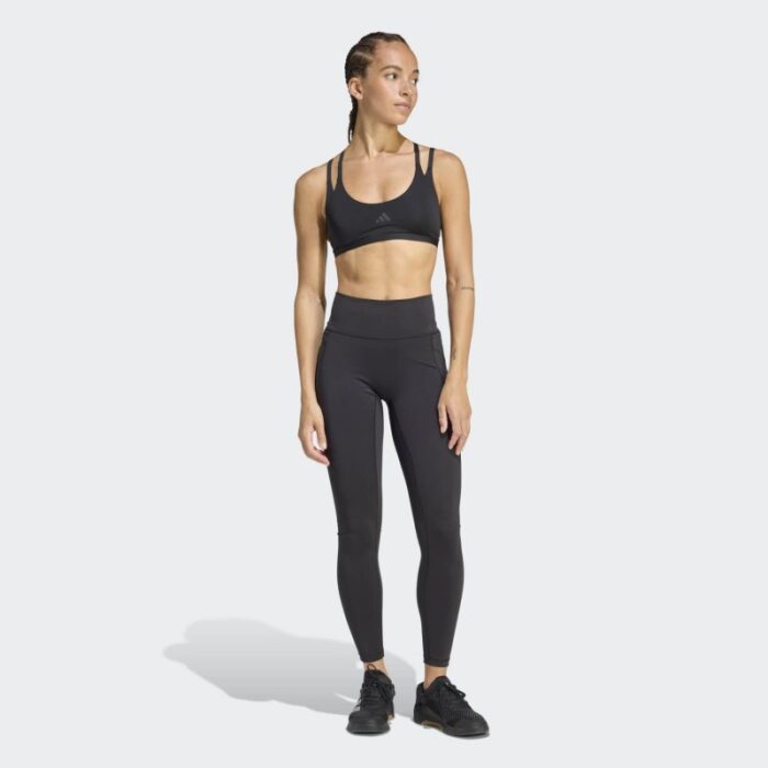 ⁦adidas Womens' Optime Workout Full Length Leggings-Black⁩ - الصورة ⁦5⁩