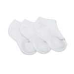 Skechers Kids' Unisex Half Terry No Show (3 Pair) Socks (31-35)-White