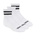 ⁦Skechers Kids' Unisex Half Terry No Show (3 Pair) Socks (31-35)-White⁩ - الصورة ⁦2⁩
