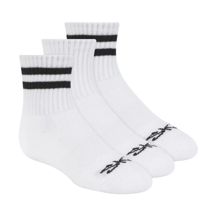 ⁦Skechers Kids' Unisex Half Terry No Show (3 Pair) Socks (31-35)-White⁩ - الصورة ⁦2⁩