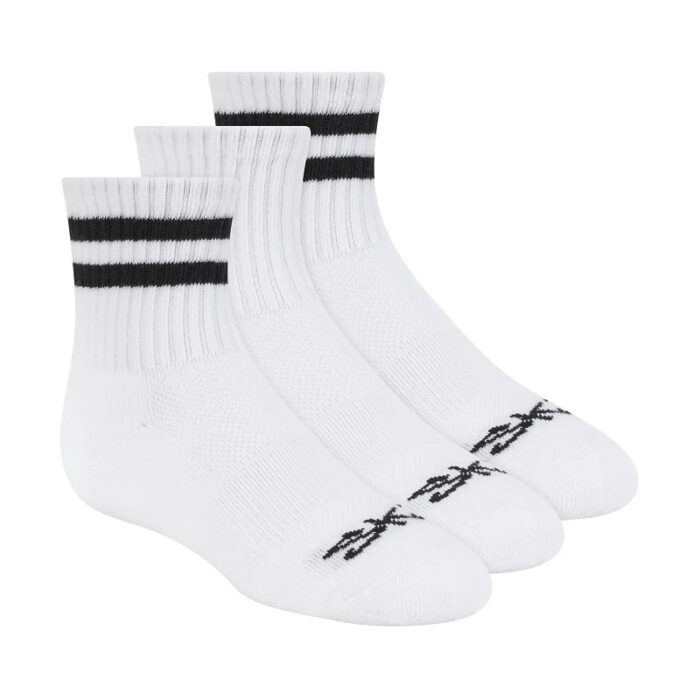 ⁦Skechers Kids' Unisex Half Terry No Show (3 Pair) Socks (31-35)-White⁩ - الصورة ⁦3⁩