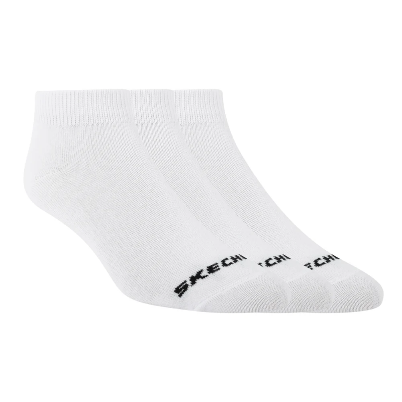 ⁦Skechers Womens' Non Terry Crew (3 Pair) Socks (36-41)-White⁩ - الصورة ⁦1⁩