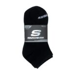 ⁦Skechers Womens' Non Terry Crew (3 Pair) Socks (36-41)-Black⁩ - الصورة ⁦2⁩