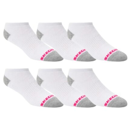 Skechers Womens' FULLTERR (6 Pair) Socks (36-41)-White