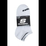 ⁦Skechers Womens' Life Style (3 Pair) Socks (36-41)-White⁩ - الصورة ⁦2⁩