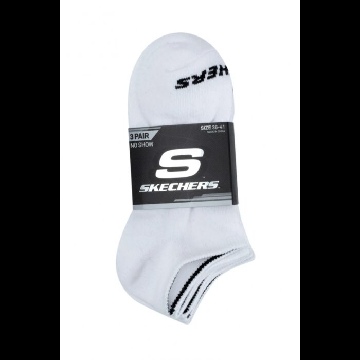 ⁦Skechers Womens' Life Style (3 Pair) Socks (36-41)-White⁩ - الصورة ⁦2⁩