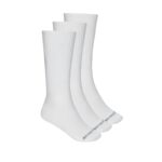 Skechers Unisex' Non Terry Crew Arch Support (3 Pair) Socks (36-41)-White