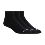Skechers Mens' 1/4 Trio (3 Pair) Socks (41-46)-Black