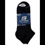 Skechers Mens' Non Terry Low Trio (3 Pair) Socks (41-46)-Black