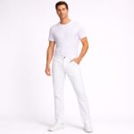 بنطلون جينز رجالي لون ابيض