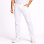 ⁦بنطلون جينز رجالي لون ابيض⁩ - الصورة ⁦2⁩