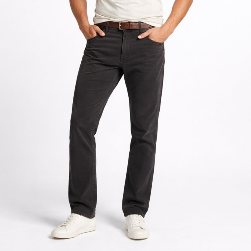 ⁦بنطلون كتان رجالي لون اسود⁩ - الصورة ⁦1⁩