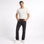 ⁦بنطلون كتان رجالي لون اسود⁩ - الصورة ⁦2⁩