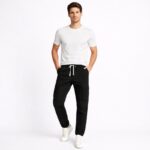 ⁦بنطلون كتان رجالي لون اسود⁩ - الصورة ⁦2⁩