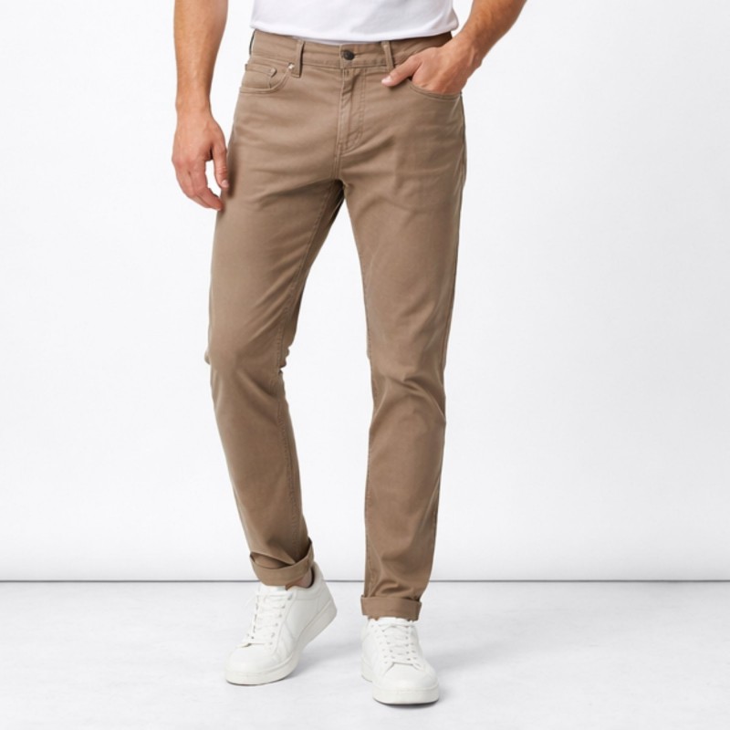 ⁦بنطلون جينز رجالي لون بيج⁩ - الصورة ⁦1⁩