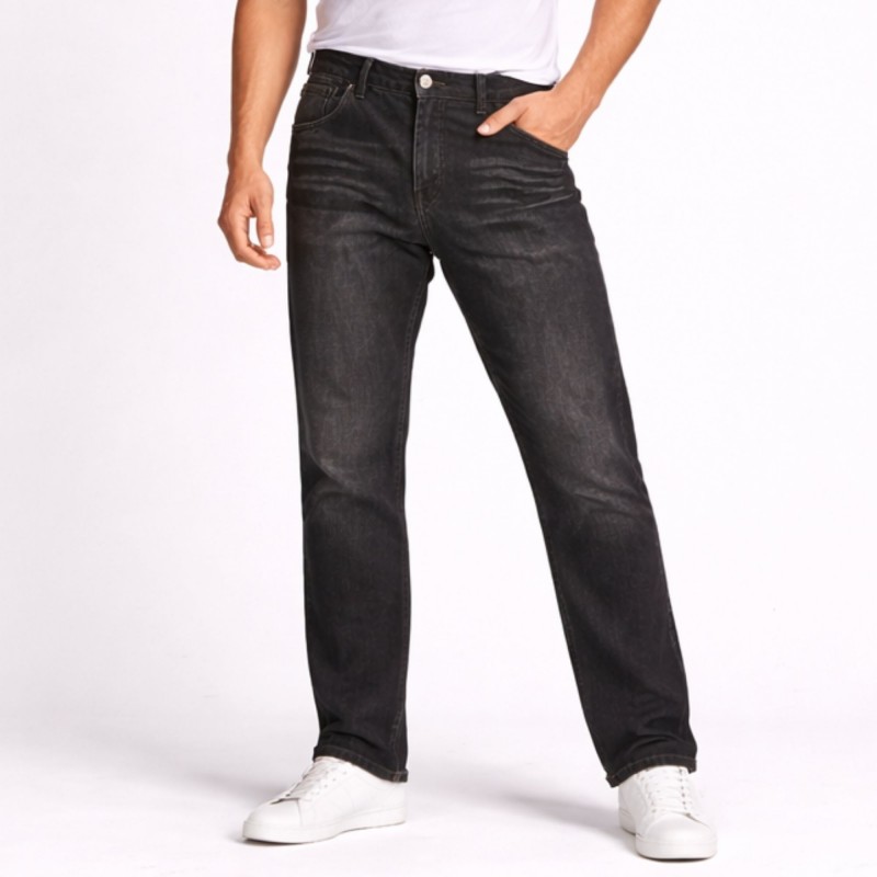 ⁦بنطلون جينز رجالي لون اسود⁩ - الصورة ⁦1⁩
