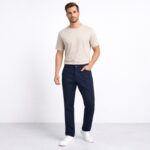 ⁦بنطلون لايكرا رجالي لون كحلي⁩ - الصورة ⁦2⁩