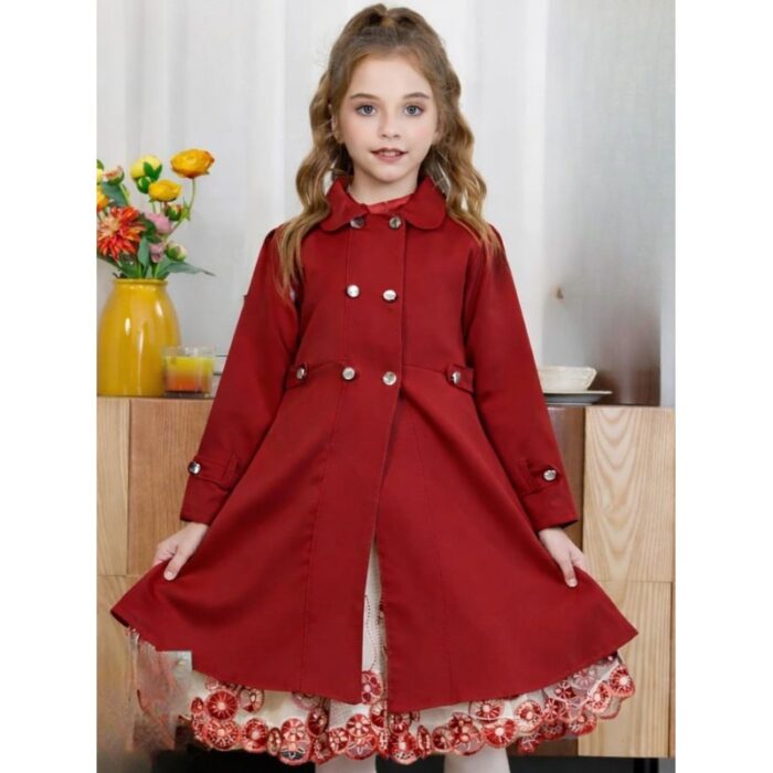 ⁦فستان قطعتين بناتي بالون الاحمر⁩ - الصورة ⁦2⁩