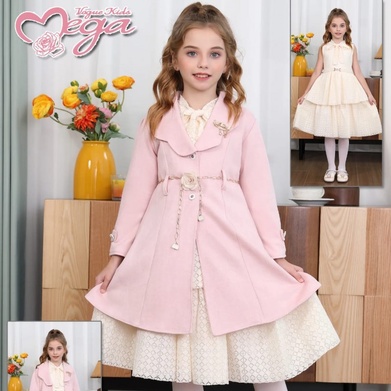 ⁦فستان قطعتين لون زهري⁩ - الصورة ⁦1⁩