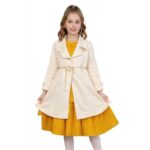 ⁦فستان قطعتين لون بيج وكموني⁩ - الصورة ⁦2⁩