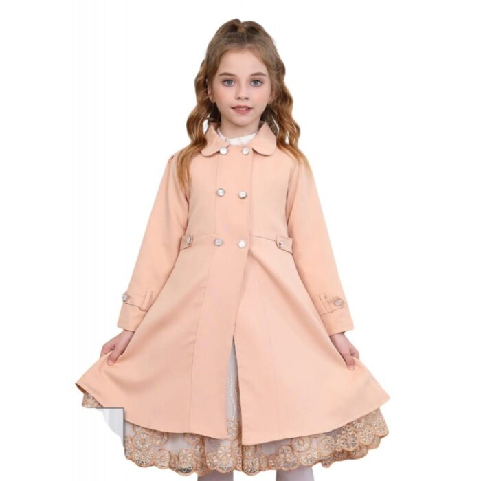 ⁦فستان قطعتين بناتي بالون البيج⁩ - الصورة ⁦2⁩