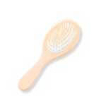 ⁦فرشاة شعر مدور خشب بتصميم احبك امي (قطعة واحدة)⁩ - الصورة ⁦3⁩