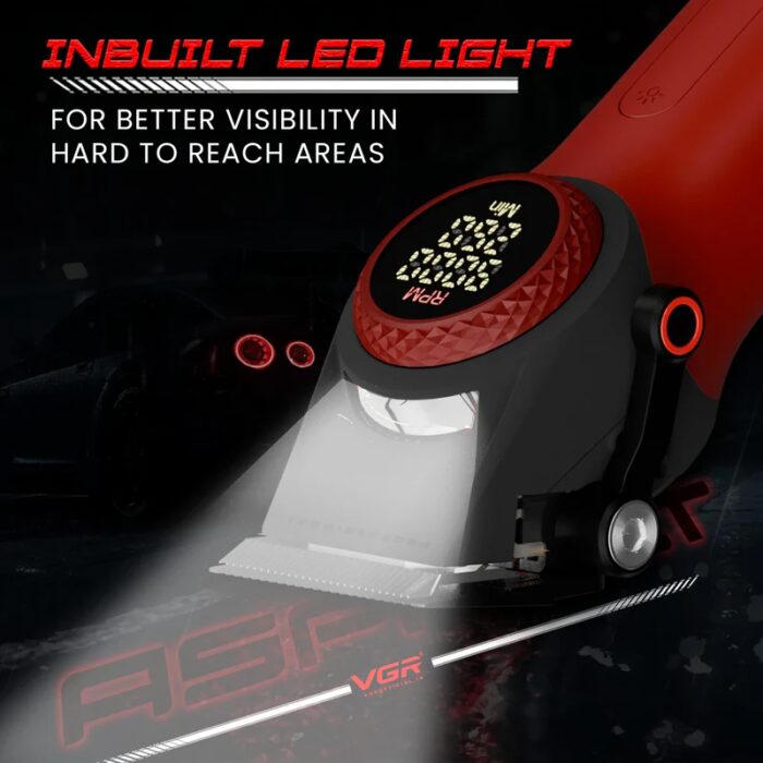 ⁦VGR V-001 Professional Hair Clipper For Men, Red⁩ - الصورة ⁦3⁩