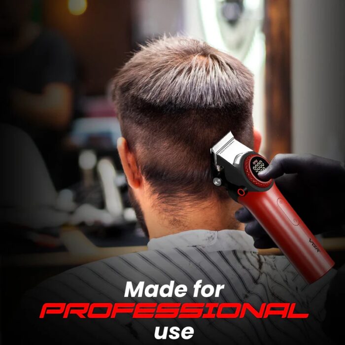 ⁦VGR V-001 Professional Hair Clipper For Men, Red⁩ - الصورة ⁦5⁩